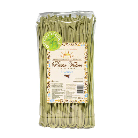 Linguine su bazilikais ir špinatais